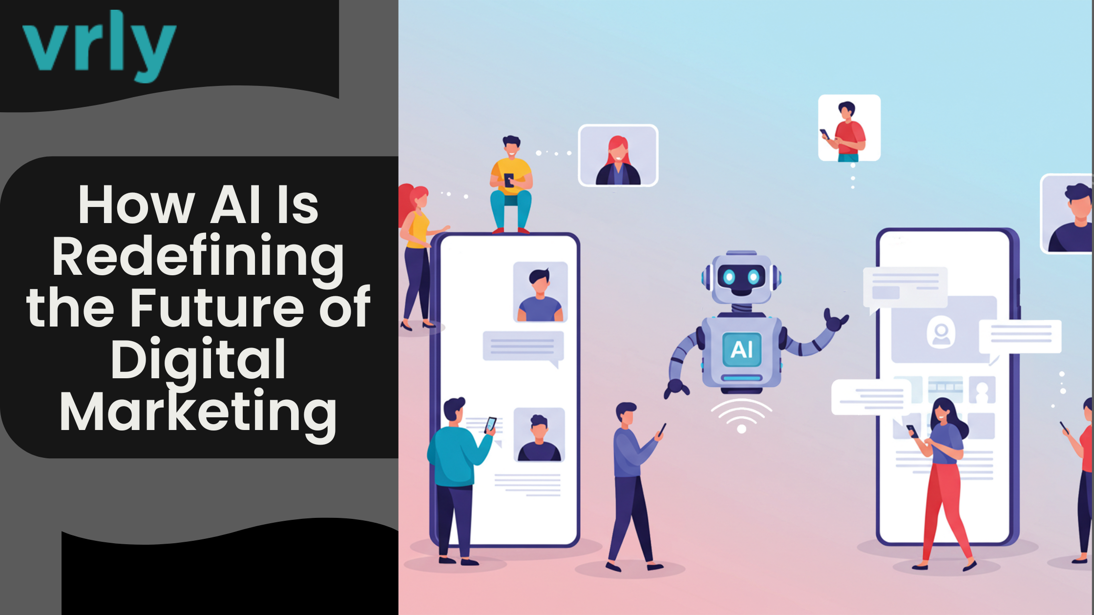 A graphical representation of AI in the digital marketing platform, highlighting the blog title.
